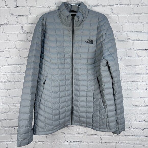 NWOT North Face‎ Men's ThermoBall Insulated Puffer Jacket, Size XL Tall, Grey - Picture 3 of 15